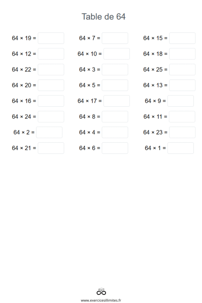 Table de 64
