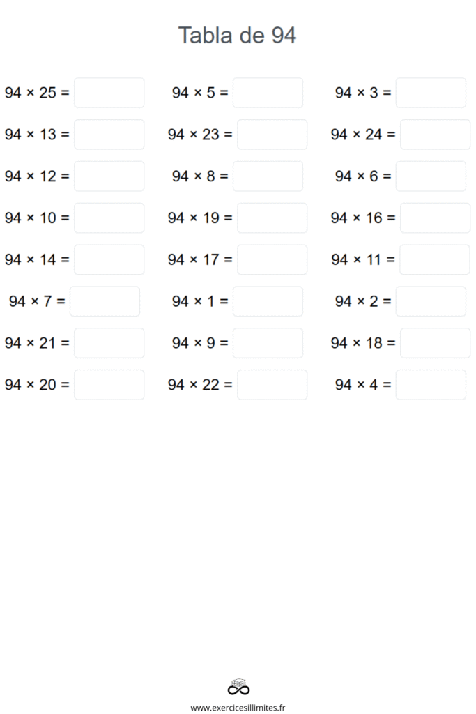 Table de 94